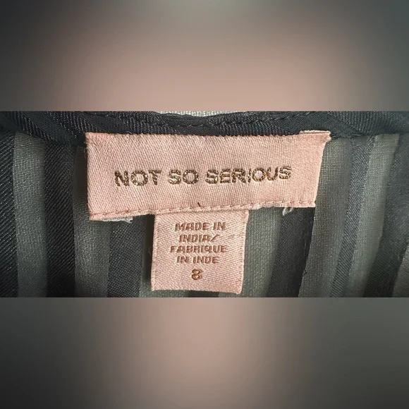 Not So Serious by Pallavi Mohan Black Embroidered Maxi Dress - Size 8 - Picture 7 of 10